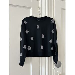 Marbled Halloween Ghost Pullover NWT | S